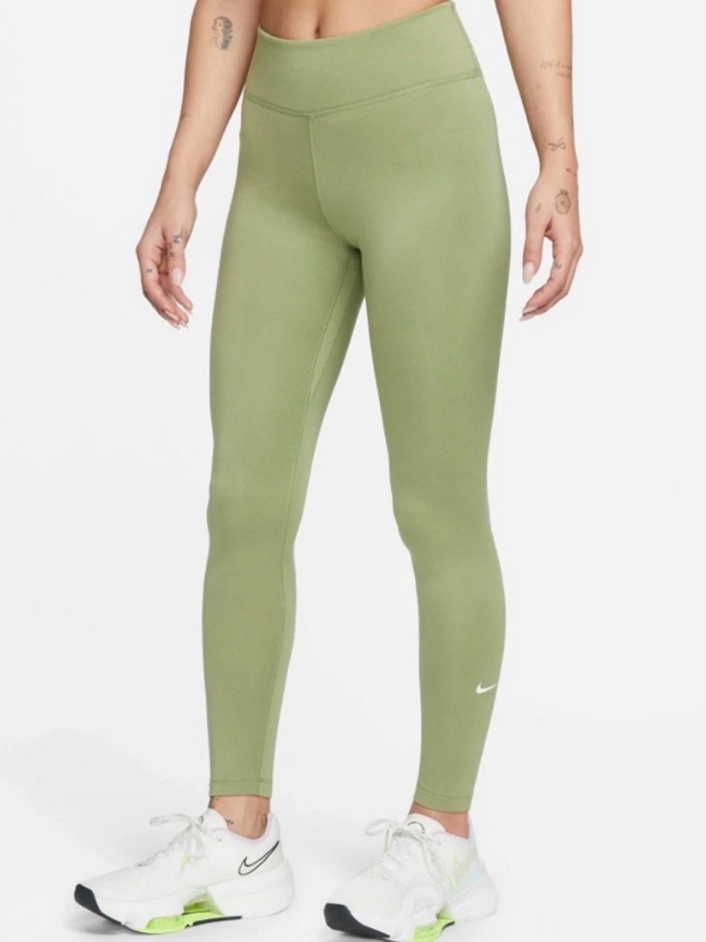 Nike Olive Green High-Waist Leggings
